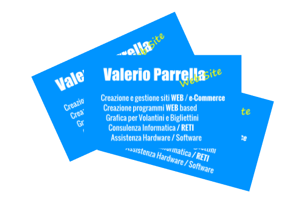 portfolio: Bigliettino da visita Valerio Parrella Web Site
